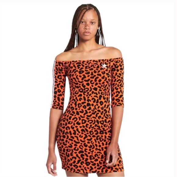 ADIDAS Originals Rich Minsi  lLeopard print mini dress🔥🔥 SIZE MEDIUM - Picture 3 of 6